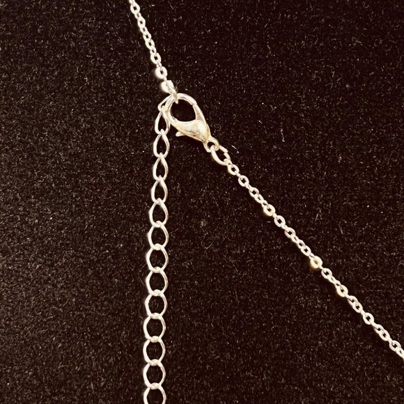 Silver Tone Cable Chain Necklace W/Black And Clear Rhinestone Owl Pendant (3852) - Picture 7 of 7